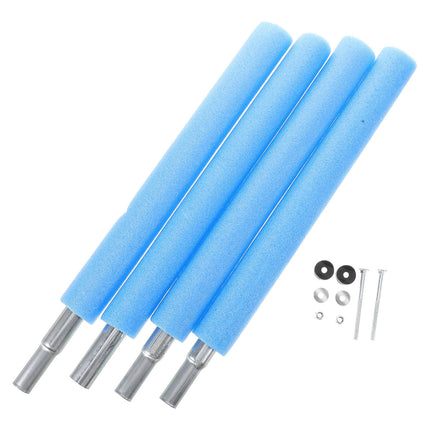 SWETRACE 4 Trampoline Poles Steel Foam Replacement Parts 1Set 19.06X1.57X1.57in.