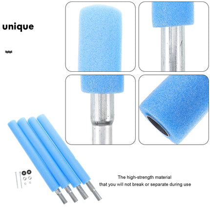 SWETRACE 4 Trampoline Poles Steel Foam Replacement Parts 1Set 19.06X1.57X1.57in.