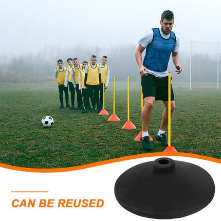 SWETRACE 1Set Soccer for Sports Practice Safety and Stability Black Color 8.5x8.5x2.2in.