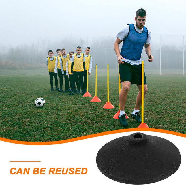 SWETRACE 1Set Soccer for Sports Practice Safety and Stability Black Color 8.5x8.5x2.2in.