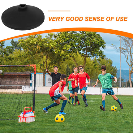 SWETRACE 1Set Soccer for Sports Practice Safety and Stability Black Color 8.5x8.5x2.2in.