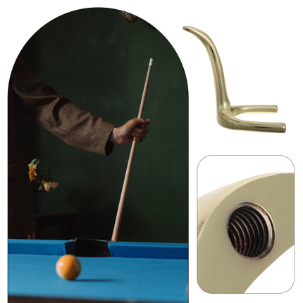 SWETRACE 1Pcs Elegant Copper Billiards Bridge Head for Pool Sticks and Rooms Stability.