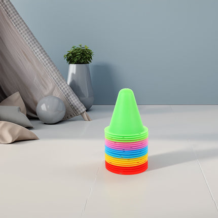 SWETRACE Mini Cones for Sports 20Pcs PE Skating Training Cones for Roller Skates Enthusiasts 11.8X11.8X2.9In.