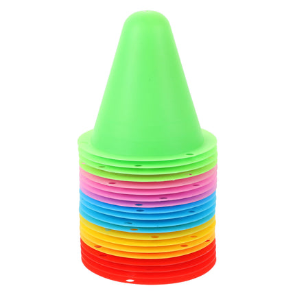 SWETRACE Mini Cones for Sports 20Pcs PE Skating Training Cones for Roller Skates Enthusiasts 11.8X11.8X2.9In.
