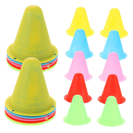SWETRACE Mini Cones for Sports 20Pcs PE Skating Training Cones for Roller Skates Enthusiasts 11.8X11.8X2.9In.