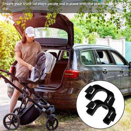 SWETRACE Trunk Storage Lift Clip 1 Pair of Black Plastic for Car Trunk Accessories 1.57x0.98x0.51in.