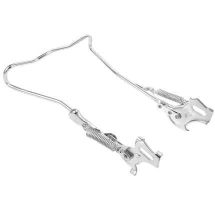 SWETRACE 1Set Steel Silver Double Legged Bike Kickstand for Stable Support Non Slip Feet Quick Adjustment 14.6x10x0.4in.