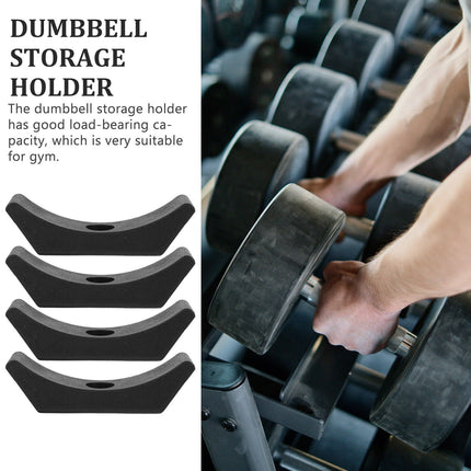 SWETRACE 4Pcs Small Dumbbell Rack Storage for Gym Accessories with Rectangular Shape and 15x5cm Size.