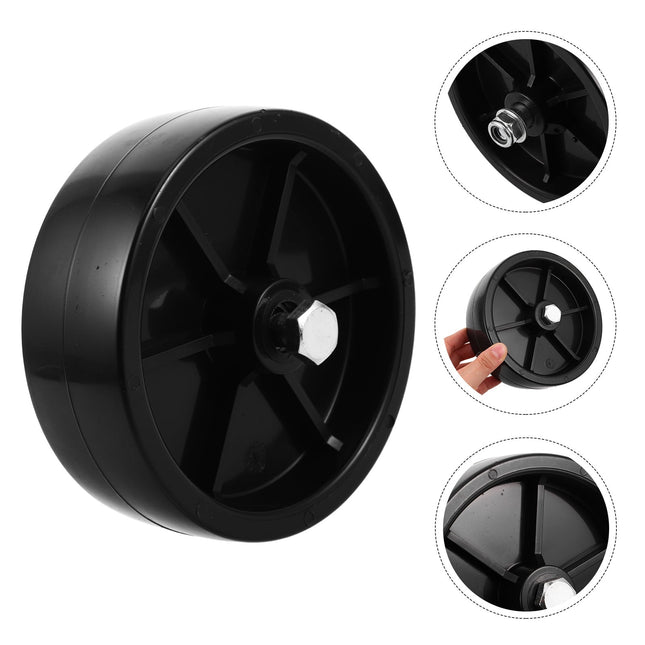 SWETRACE Stable Support Trailer Jack Wheel Replacement Black 1 Set.