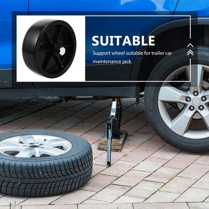 SWETRACE Stable Support Trailer Jack Wheel Replacement Black 1 Set.