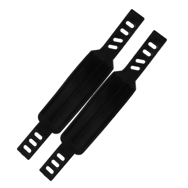 SWETRACE Rowing Machine Foot Straps Exercise Bike Pedal Straps Black 2Pcs Adjustable Design.