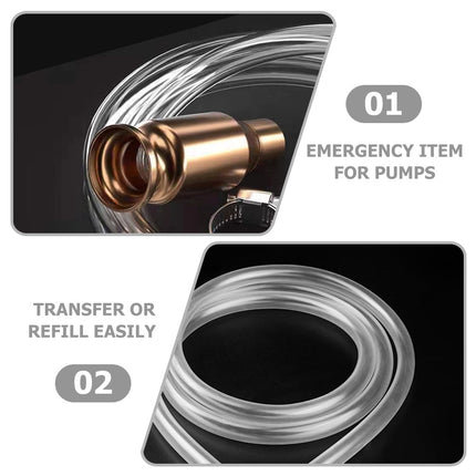 SWETRACE 1Pack Multi Color Gas Siphon Hose For Oil Change Fluid Transfer Emergency Use 157.20X0.59X0.59In.