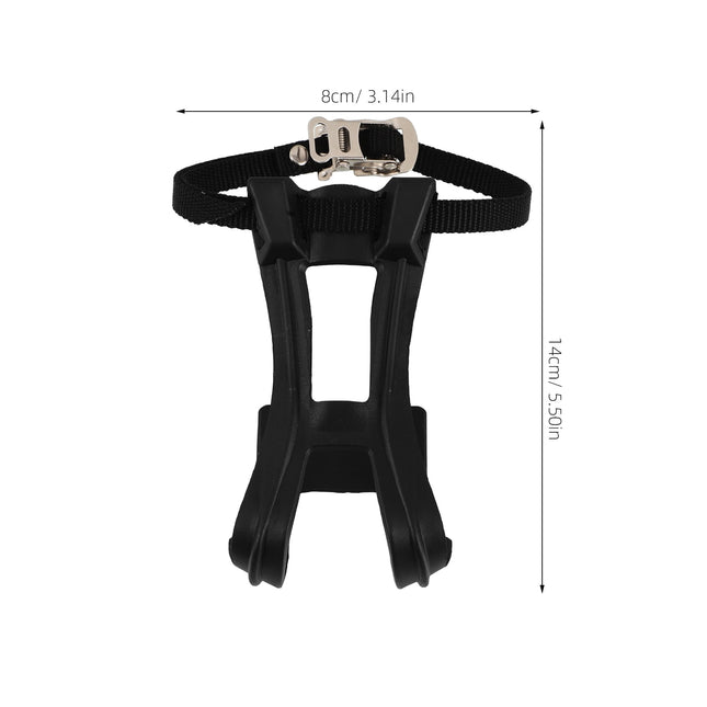 SWETRACE 2Pcs Bike Pedal Toe Cages And Straps Black for Secure Installation.