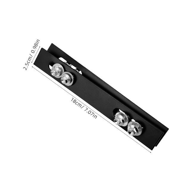 SWETRACE 2Pcs Sleek Design Rack Mounting Plates for Top Case Hardware Motorcycle 18.00X2.50X0.20cm.
