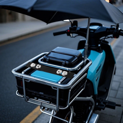 SWETRACE 2Pcs Sleek Design Rack Mounting Plates for Top Case Hardware Motorcycle 18.00X2.50X0.20cm.