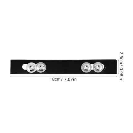 SWETRACE 2Pcs Sleek Design Rack Mounting Plates for Top Case Hardware Motorcycle 18.00X2.50X0.20cm.