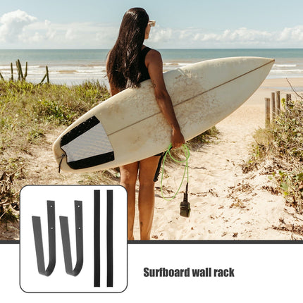 SWETRACE 1Set Iron Surfboard Hanging Hook Deep Gray Simple Design for Sports Equipment Wall Storage 11.8x3.1x1.1in.