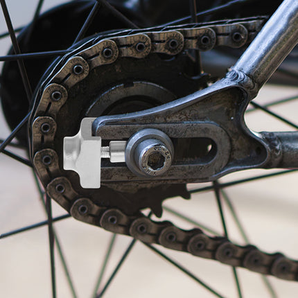 SWETRACE 1Set Mini Bike Chain Tensioner Aluminum Alloy Compact Design for Single-Speed Bicycles 1.4x0.8x0.7in.