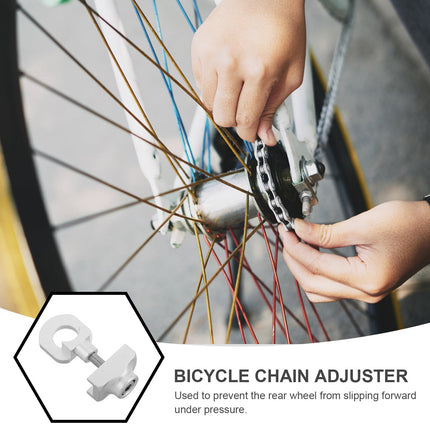 SWETRACE 1Set Mini Bike Chain Tensioner Aluminum Alloy Compact Design for Single-Speed Bicycles 1.4x0.8x0.7in.