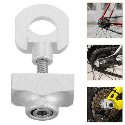 SWETRACE 1Set Mini Bike Chain Tensioner Aluminum Alloy Compact Design for Single-Speed Bicycles 1.4x0.8x0.7in.
