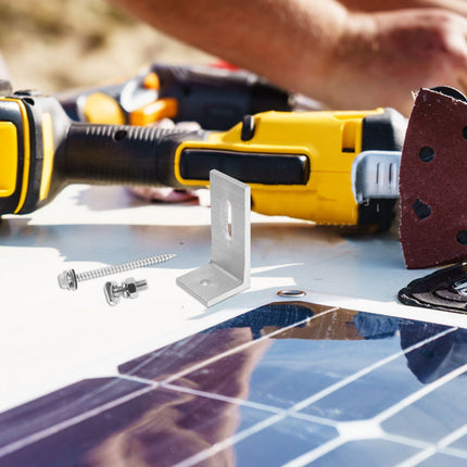 SWETRACE Aluminum Alloy Solar Panel Mounting 1 Set L Shaped For Rv Roof Installation And Support.