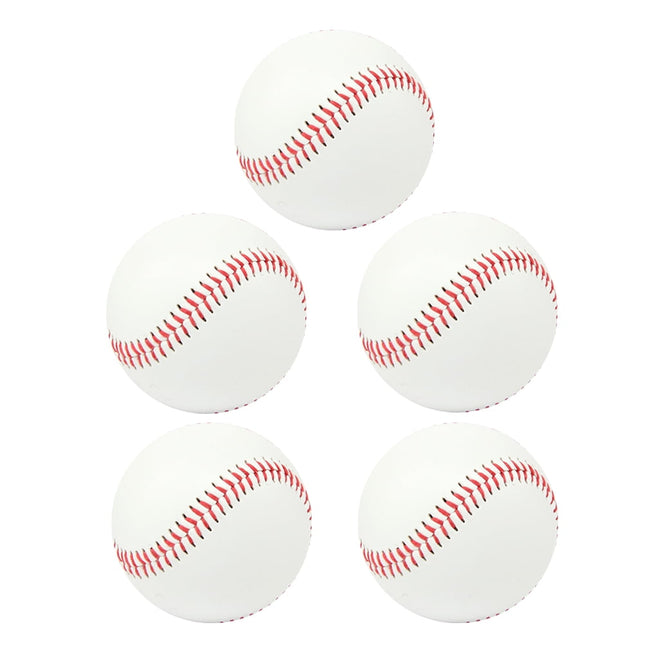 SWETRACE Exercise Baseball Training Balls Rubber 5 Pcs Indoor and Outdoor Practice.
