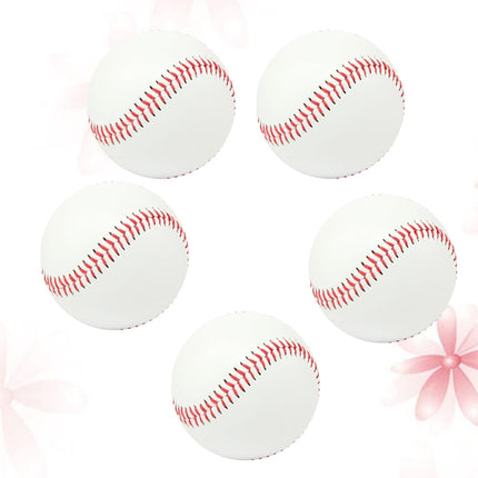 SWETRACE Exercise Baseball Training Balls Rubber 5 Pcs Indoor and Outdoor Practice.