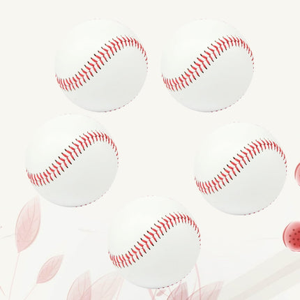 SWETRACE Exercise Baseball Training Balls Rubber 5 Pcs Indoor and Outdoor Practice.