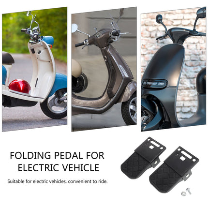 SWETRACE 1 Pair Electric Bike Accessories Folding Cycling Foot Pedals with Flat Shape for Daily Use.