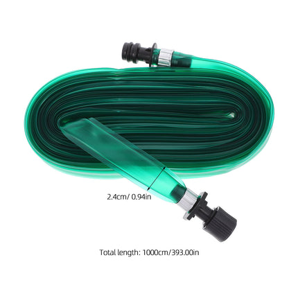 SWETRACE Hose With Holes Flat Soaker Hose Sprinkler Green PVC 1Pcs for Outdoor Irrigation.