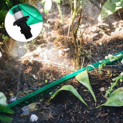 SWETRACE Hose With Holes Flat Soaker Hose Sprinkler Green PVC 1Pcs for Outdoor Irrigation.
