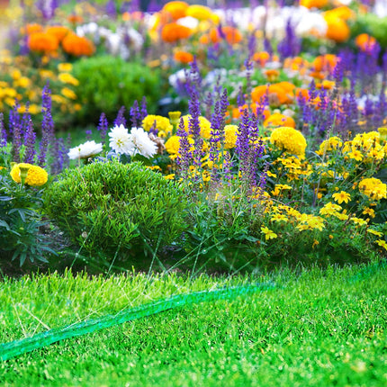 SWETRACE Hose With Holes Flat Soaker Hose Sprinkler Green PVC 1Pcs for Outdoor Irrigation.