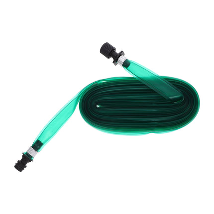 SWETRACE Hose With Holes Flat Soaker Hose Sprinkler Green PVC 1Pcs for Outdoor Irrigation.