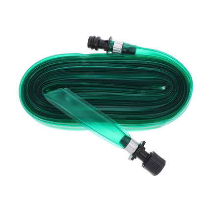 SWETRACE Hose With Holes Flat Soaker Hose Sprinkler Green PVC 1Pcs for Outdoor Irrigation.
