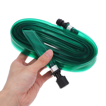 SWETRACE Hose With Holes Flat Soaker Hose Sprinkler Green PVC 1Pcs for Outdoor Irrigation.