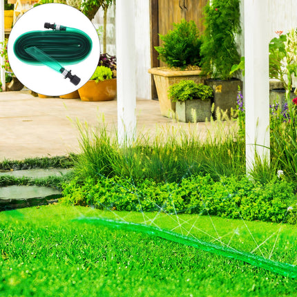 SWETRACE Hose With Holes Flat Soaker Hose Sprinkler Green PVC 1Pcs for Outdoor Irrigation.