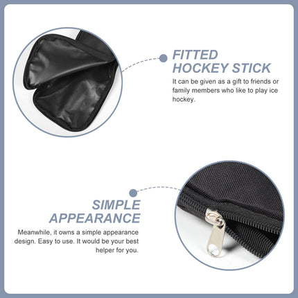 SWETRACE 1Set Black Oxford Cloth Hockey Stick Bag for Ice Hockey Equipment Storage 69.95x5.50x0.39in.