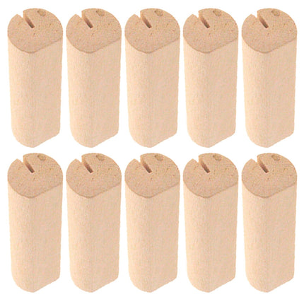 SWETRACE 10Pcs Wood Small Cards Holders Khaki Rectangular Slit for Home Decor Party Supplies.