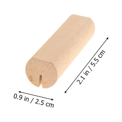 SWETRACE 10Pcs Wood Small Cards Holders Khaki Rectangular Slit for Home Decor Party Supplies.