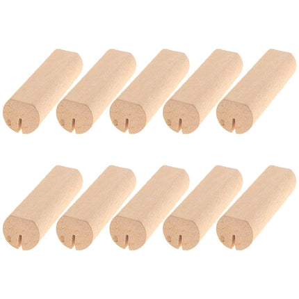 SWETRACE 10Pcs Wood Small Cards Holders Khaki Rectangular Slit for Home Decor Party Supplies.