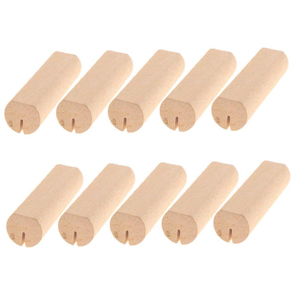 SWETRACE 10Pcs Wood Small Cards Holders Khaki Rectangular Slit for Home Decor Party Supplies.