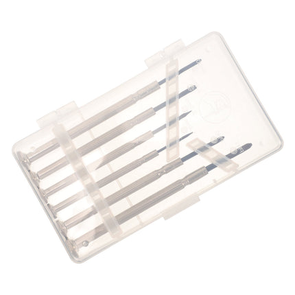 SWETRACE 6Pcs Precision Tool Kit Mini Repair Tool Carbon Steel Screwdrivers Watch And Clock Repair Silver.