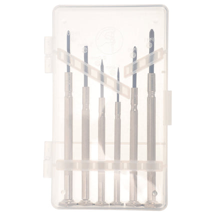 SWETRACE 6Pcs Precision Tool Kit Mini Repair Tool Carbon Steel Screwdrivers Watch And Clock Repair Silver.