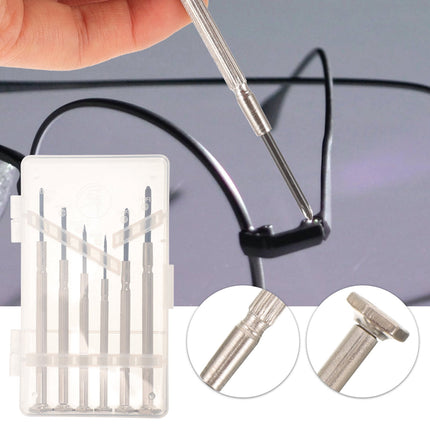 SWETRACE 6Pcs Precision Tool Kit Mini Repair Tool Carbon Steel Screwdrivers Watch And Clock Repair Silver.