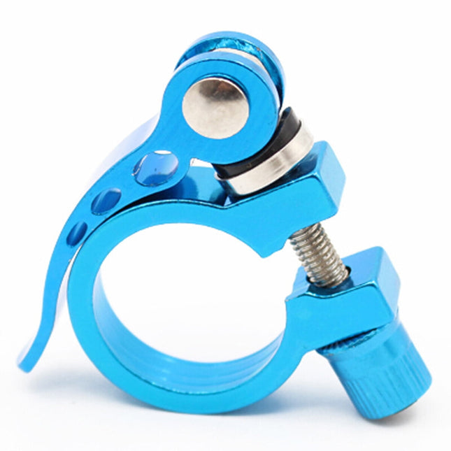 SWETRACE Durable Blue Bike Seatpost Clamp 1Pack for Cycling Quick Release.