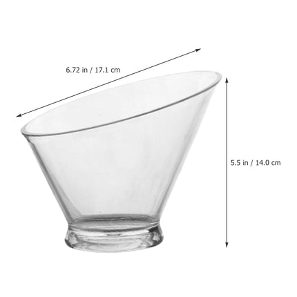 SWETRACE 2Pcs Plastic Dessert Bowls for Food Serving Clear and Portable.