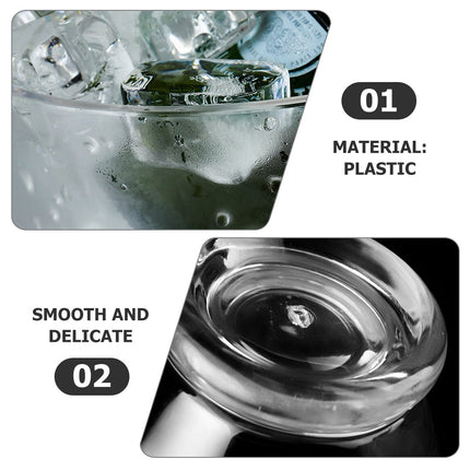 SWETRACE 2Pcs Plastic Dessert Bowls for Food Serving Clear and Portable.