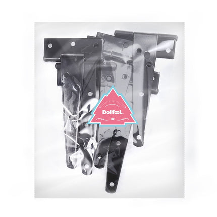 SWETRACE 6Pcs Heavy Duty Gate Hinges in T-Shape Black for Outdoor Projects.