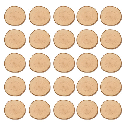 SWETRACE 1 Set Diy Wood Slices for Wedding Decorations Light Brown Round Bark Shapes Smooth Surface.