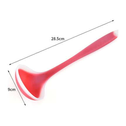 SWETRACE Silicone Soup Ladle Non Stick Kitchen Spoon For And Serving Red.